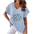 thumbnail image 1 of Womens Summer Tops Casual Linen Work Out Shirts Gym Loose Funny Women Clothing Tops, 1 of 4