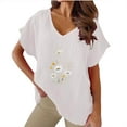 thumbnail image 1 of Womens Summer Tops Casual Plus Size Short Sleeve Shirts for Women Pack Basic Fitted Tees, 1 of 4