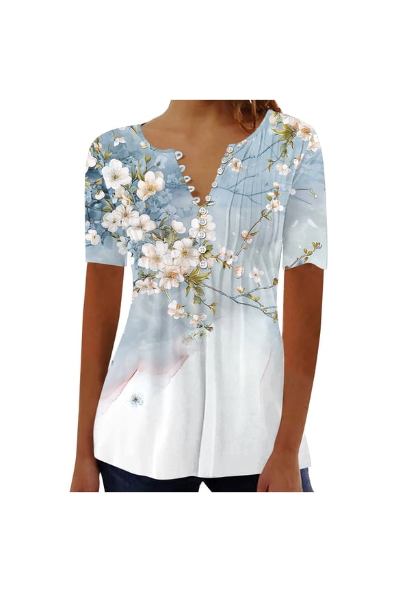 Womens Summer Tops Casual Plus Size Womens Plus Size Tops Short Sleeve V Neck Blouses For Women Dressy Casual Summer Beach Outfits For Women 2026 Today