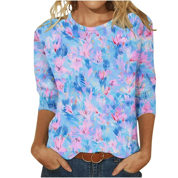 Womens Summer Tops Casual Purple Women Blouses and Tops Fashion Plus Size Plus Size Shirts for Women Dressy