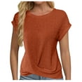 thumbnail image 1 of Womens Summer Tops Casual Purple Work Out Shirts Gym Loose Graphic Basic Fitted Tees, 1 of 6
