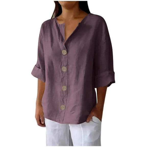 SHE IS Womens Summer Tops Casual Short Sleeve Black Tshirts for Women 3/4 Sleeve Short Sleeve Blouses for Women Casual Women Tank Tops Loose Fit Crop My Orders Placed