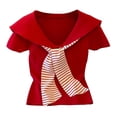 thumbnail image 1 of Womens Summer Tops Casual Short Sleeve Tees for Work & Vacation, 1 of 2