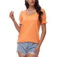 thumbnail image 1 of Womens Summer Tops Casual Square Neck Short Sleeve T Shirts, 1 of 6