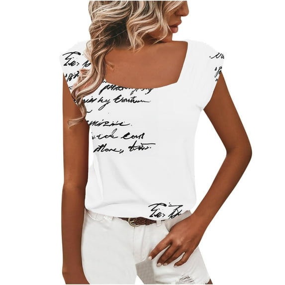 Womens Summer Tops Casual Stylish Womens T Shirts Casual Multi Pack White Tees Slim Fit