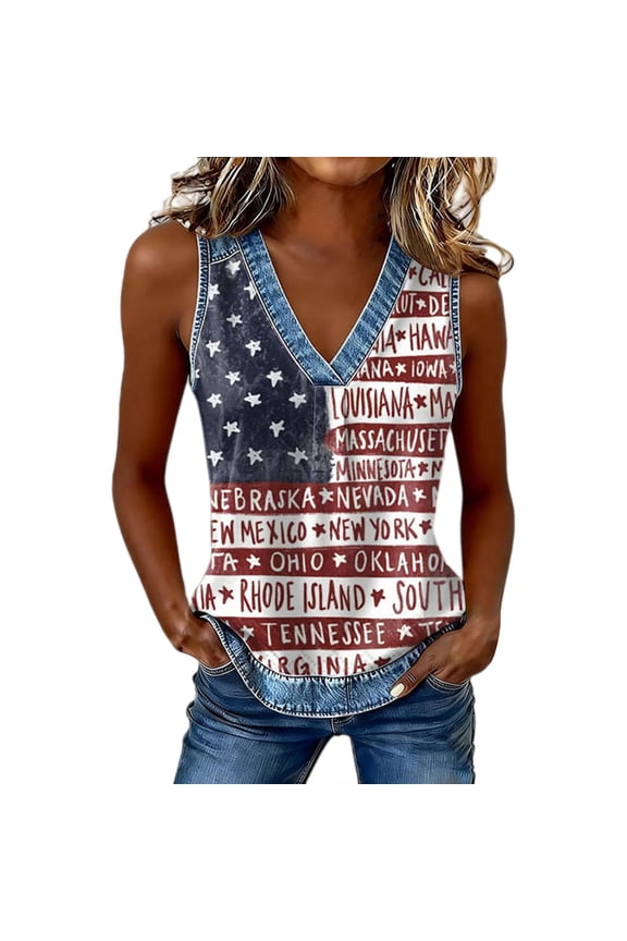 Womens Summer Tops Casual Tops Graphic Tee Patriotic Womens Clothing Usa Graphic Tee Fourth of July Shirts for Women Womens Patriotic Tops 4th of July Shirts Women