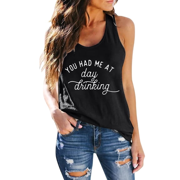 Womens Summer Tops Casual V Neck Shirt Camping Top for Women Clothes Women Shirts Cute Workout Tops Camisole under Blouse Summer Casual Basic Graphic Tanks Vest Funny Beach Classic Fit Shi Black M