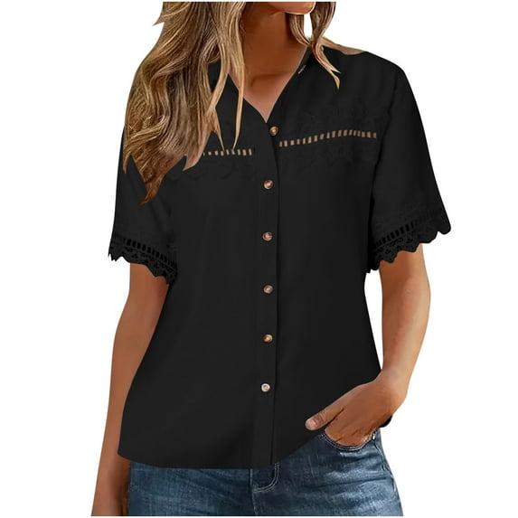 Womens Summer Tops Cotton Blouses for Women Fashion 2025 Dressy Plus Size Shirts for Women Womens Sports Tops With Built In Bra Golf Shirts for Women