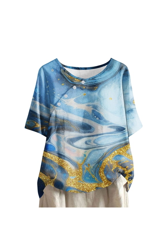 Womens Summer Tops Cotton Grey Shirts for Women Casual Women Clothing Tops