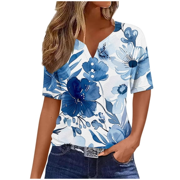 Womens Summer Tops Cotton Work Out Shirts Gym Loose Plus Size Plus Size Golf Shirts for Women