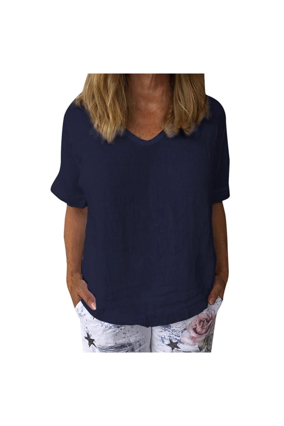 Womens Summer Tops Cute Fashion Top Elbow Patch Shirt Women Button Ups Women Lady Short Sleeve Tops S Thermal Shirt Tunics for Leggings Workout Top 2x Cute Short Teen Slim Fit Woman's Christmas M