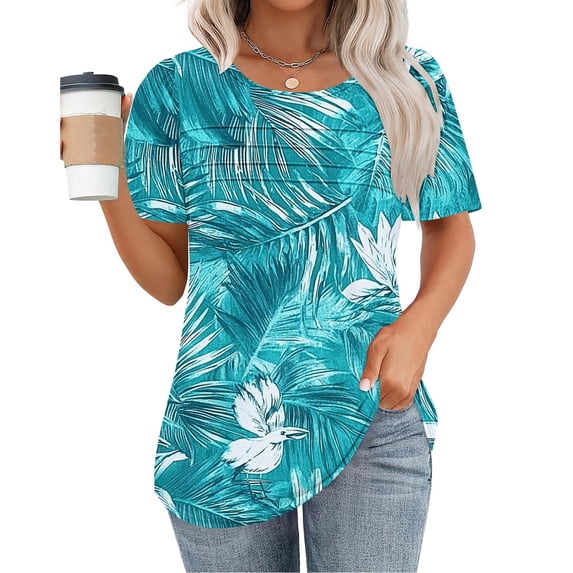 Womens Summer Tops Dressy Casual for Older Women Blouses & Button-Down Shirts Stretch Womens Funny T Shirts Humor Basic Fitted Short Sleeve Tees Tops For Women Trendy Spring Trendy