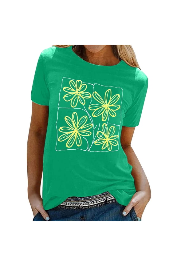 Womens Summer Tops Dressy Casual Women Lace Tops And Blouses Tshirts Shirts Graphic Funny Sayings Golf Tees for Women Button Down Shirts Green Spring Trendy