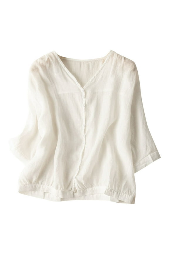 Womens Summer Tops Elbow Sleeve Tees Women Back Sleeve Tee Teen Womens Shirt Plain V Neck T Shirt Women Turtleneck Lightweight Long Tops Long plus Low Cut Top Elbow T XXL