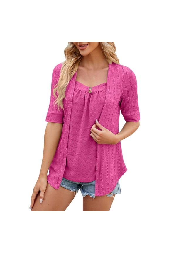 Womens Summer Tops Elbow Sleeve Tees Women Cute Tops Women Warm Long Sleeves Ladies Ruffle Long Sleeve Blouse Turtleneck Set Workout Short Fashion Wrap Dress Clothes for Business Casual Loose S