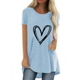 thumbnail image 1 of Basic T Shirts for Women Everyday Casual Loose Fit Summer Short Sleeve, 1 of 4