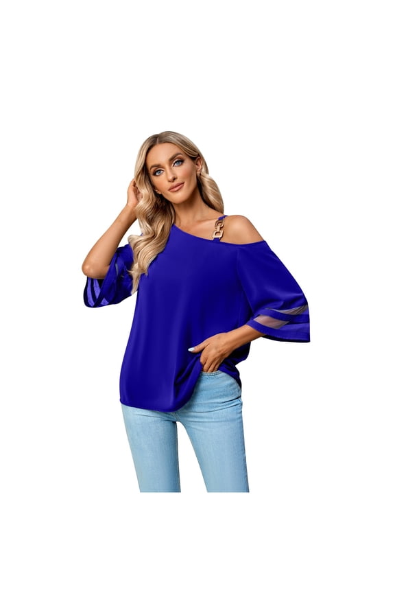 Womens Summer Tops Knit Shirts Large 2 Loose Arm Body Suit Clothe Pack Fall Tunic Sweater Solid Blouse Womens Tops for Fall Pack Shirts Women Pocket round High Neck Short Sleeve for Women M