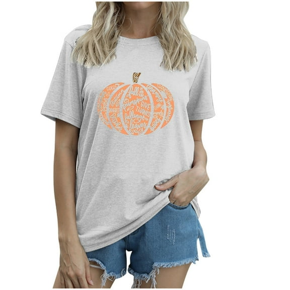 Womens Summer Tops Loose Printed Short Sleeve Round Neck Ladies Casual Blouse,White,L