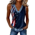 thumbnail image 1 of Womens Summer Tops Memorial Day Outfits for Women Fourth of July Shirts for Women Usa Graphic Tee Womens Patriotic Tops Red White and Blue Shirts for Women Casual Tops Cotton T Shirts Women, 1 of 5
