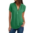 thumbnail image 1 of Womens Summer Tops Peach Long Sleeve Blouse Tunic Woman Striped Shirts Women Extra Long Sleeve Women Blouse plus Size Clothes Silk Dress Shirt Winter Shirts for Casual on Clearance Green L, 1 of 6