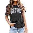 thumbnail image 1 of Womens Summer Tops Printing Short Sleeves Crew Neck Loose T Womens Summer Clothes,Dark Gray,S, 1 of 4