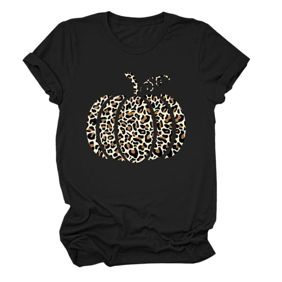 Womens Summer Tops Pumpkin Graphic Loose Fit Pure Color Round Neck Womens Shirts Tank,Black,S