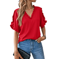 thumbnail image 1 of Womens Summer Tops Red XL, 1 of 4