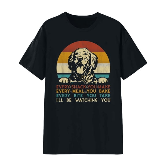 Womens Summer Tops Short SLeeve Crew Neck Blouses Cute Dog Print Spring Fashion Basic T Shirts