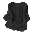 thumbnail image 1 of Womens Summer Tops Short Sleeve Basic Casual V Neck T Shirts Solid Color Fashion 2026 Black XXXL, 1 of 3