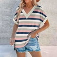 thumbnail image 1 of Womens Summer Tops Short Sleeve Shirts 2025 Fashion V Neck Outfits Clothes, 1 of 5