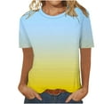 thumbnail image 1 of Womens Summer Tops, Short Sleeve Shirts for Women Fashion Loose Fit Ombre Tie Dye Crewneck Tees T-Shirts, 1 of 3