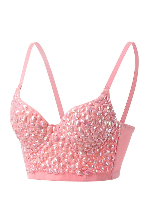 Womens Summer Tops Silk Top Women Active Crop Pack Stretch Top Women Tops Shirt Pack Shirt with Strings Active Crop Tops for 4xl Womens Camisole Loose Womens Corset Bustier Corset Tight Pink XL