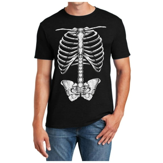 Womens Summer Tops Skeleton Rib Cage Funny T Shirt Sarcastic Humor Joke Top T Shirts for Women Black XL