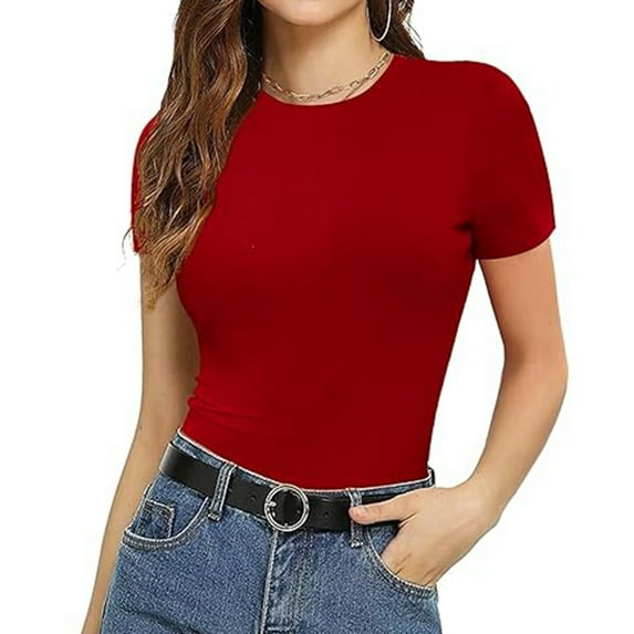 Womens Summer Tops Soft Pullover Ladies Running Tops Womens Spandex Tee Shirt V Neck Sweaters Women plus Size Star Shirt Long Athletic Top Cute Shirts for Women Trendy on Clearance 2XL