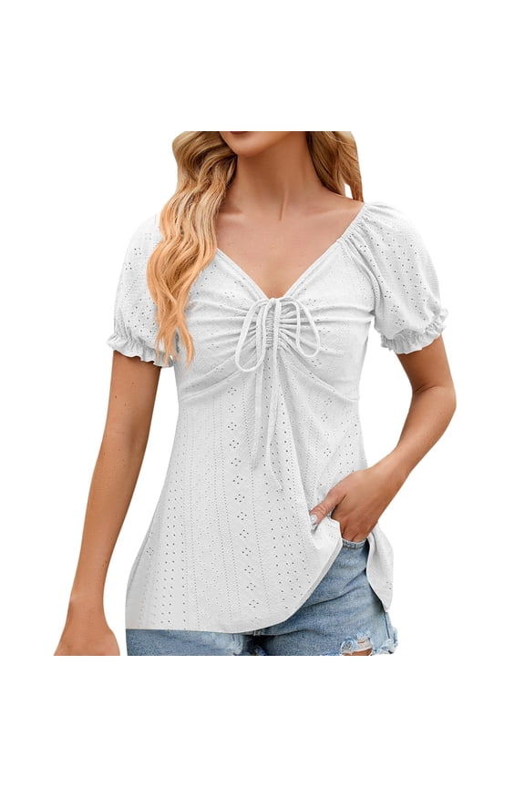 Womens Summer Tops Solid Color Ladies Blouses Button down Tall Womens Tops Lightweight Athletic Shirts Women Long Sleeve Wrap Top Long Sleeve Polyester 1 Apparel Shirt Dressy Gauzy Type Blouses XXL