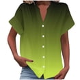 thumbnail image 1 of Womens Summer Tops Spring Shirts Trendy Fashion Short Sleeved Solid Color Spring/summer Button Up Shirt Top Plus Size Tops for Women XXL, 1 of 5
