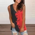 thumbnail image 1 of Womens Summer Tops Summer T Shirt Casual Printed Tank Top V Neck Sleeveless Womens Tops Dressy Casual, 1 of 5
