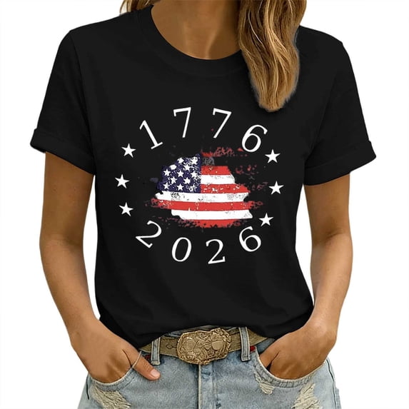 Womens Summer Tops T Shirts Relaxed Fit Graphic Eye Catching Print Tees