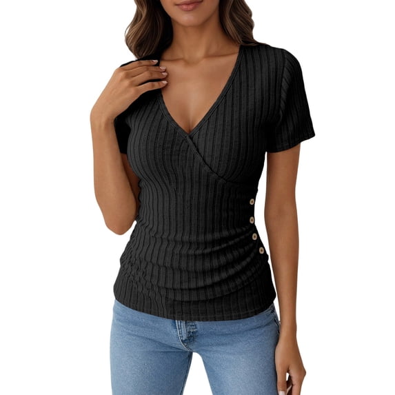 Womens Summer Tops T Shirts Short Sleeve Basic Breathable Ladies Tees Women's Clothing