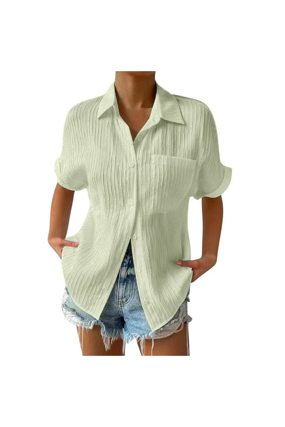 Womens Summer Tops T Shirts Solid Color Loose Plus Size Long Cotton Texture Dress Tees,Green,2XL