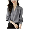 thumbnail image 1 of Womens Summer Tops, Tops for Women Trendy, Elegant Women's Blouse Light Satin Chiffon Shirt for Stylish Outfits and Everyday Wear Comfortable and Versatile Top for Any Occasion, 1 of 6