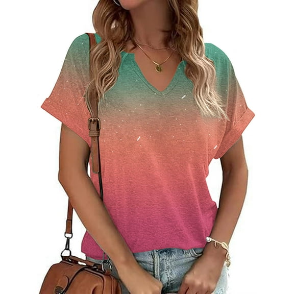 Womens Summer Tops Trendy Blouses for Women Casual Sexy Womens T Shirts Casual Loose Fit