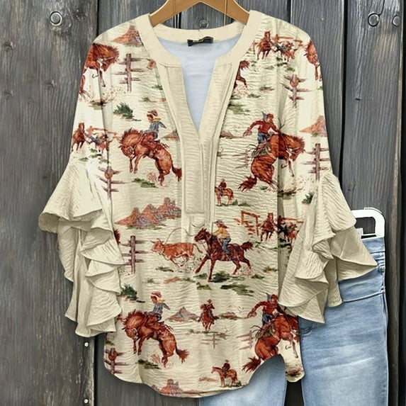 Womens Summer Tops Trendy Everyday Wear Loose Fit Elegant Paired with Jeans Shirts for Women Beige XXXL