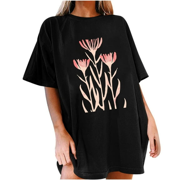 Womens Summer Tops Trendy Tshirts Shirts Graphic Funny Plus Size Shirts for Women