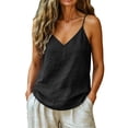 thumbnail image 1 of Women's T Shirts Womens Summer Tops Turtleneck Slim Solid Casual Womens Sleeveless Tops Loose Fit Summer Clothes, 1 of 8