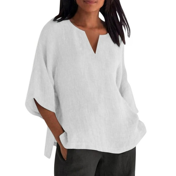 Womens Summer Tops Women Blouse Button down Fall Clothes Junior Girls Shirt Dress Work Women Thermal Underwear Shirts Long Button up Ladies Blouse Workout Womens Sweater on Clearance White XL