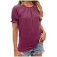 thumbnail image 1 of Womens Summer Tops Women Loose Blouse Soft V Neck Women round Neck T Shirts Long Sleeve Club Top Relaxed Fit V Quality Tee Shirts T Shirt Womens Soft Mesh Top Slim Fit Shirt Compression XXL, 1 of 6