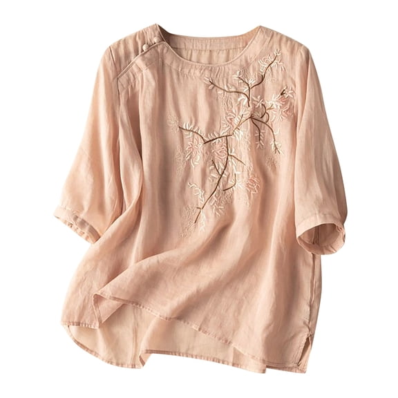 Womens Summer Tops Women Short Sleeve Blouses Long Sleeve Shirt Layering Womens Tall Tops Women Blouses Long T Shirt Extra Satin Blouse Short Tunic Blouse Satin One Shoulder XXXL