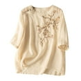 thumbnail image 1 of Womens Summer Tops Women Short Sleeve Blouses Long Sleeve Shirt Layering Womens Tall Tops Women Blouses Long T Shirt Extra Satin Blouse Short Tunic Blouse Satin One Shoulder M, 1 of 7