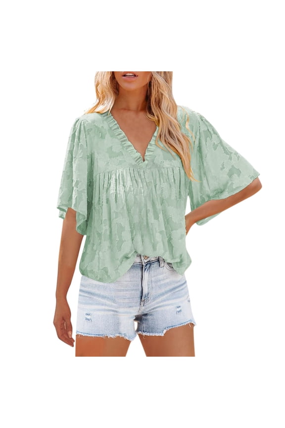 Womens Summer Tops Womens Rayon Shirts Blouses Silk Shirt Athletic Shirt Pack Women Long Sleeve Sleep Size Small Long Length Blouse Button up Flannel Women Junior Tee plus Size Apparel Short M